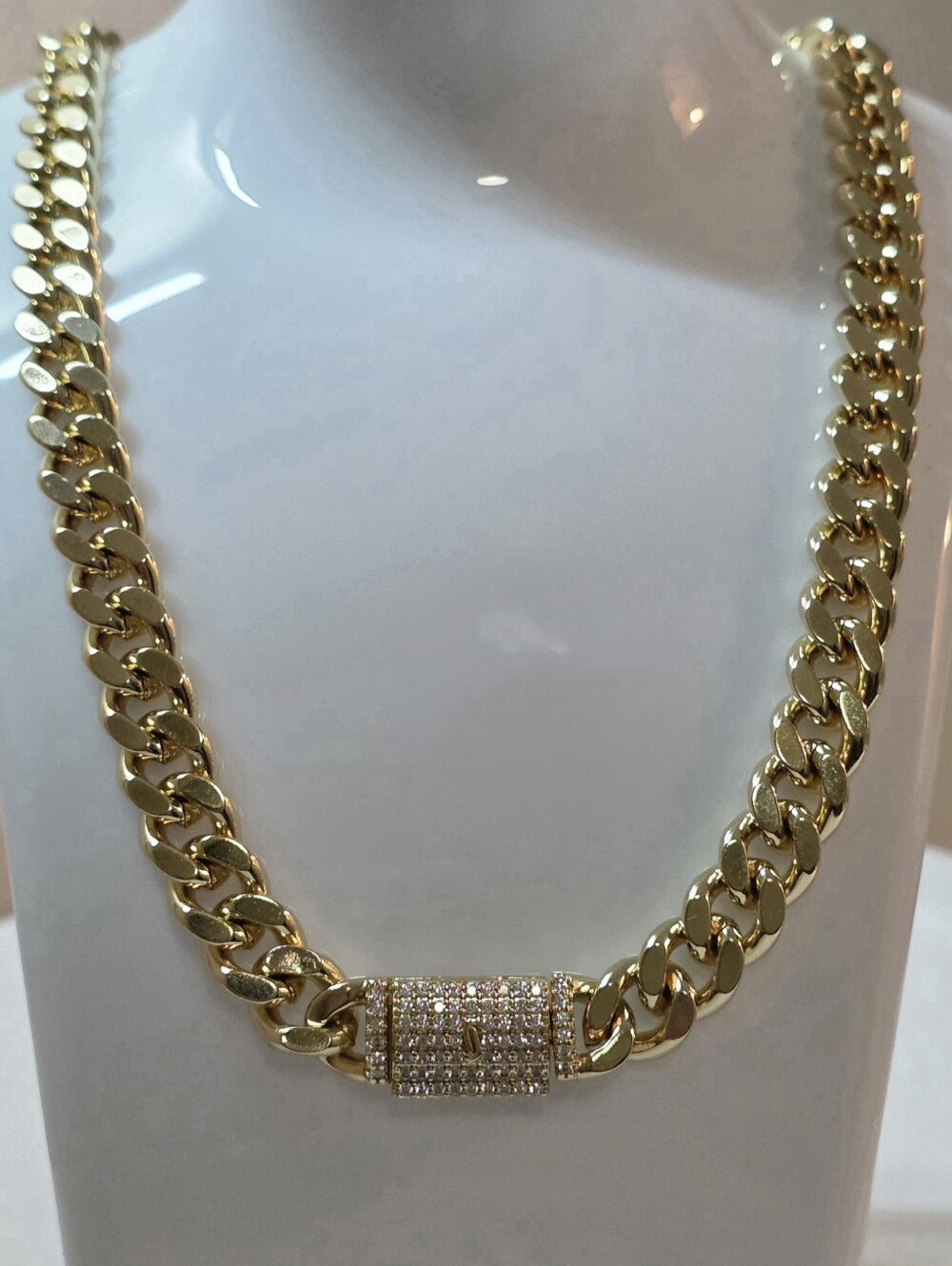 Chunky Cuban Link 20" Monaco Style Chain